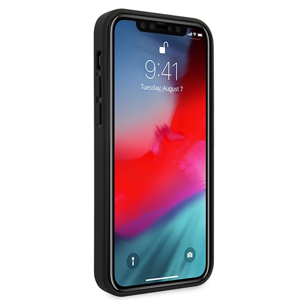 Ferrari Off Track Quilted dėklas iPhone 12 / 12 Pro, juodas