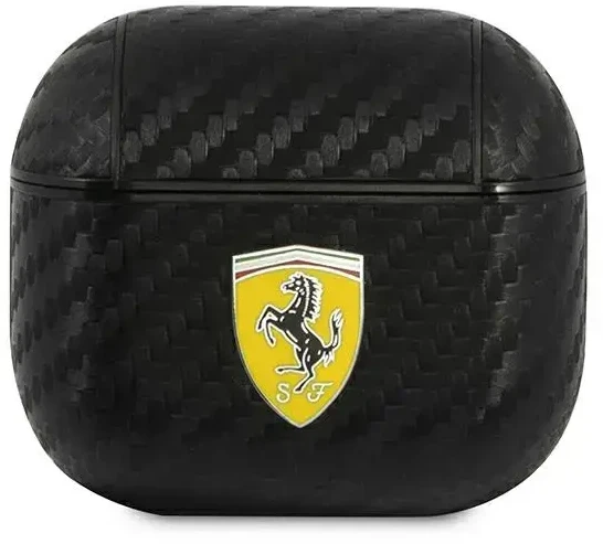 Ferrari FESA3CABK AirPods 3 dėklas, juodos spalvos, On Track PU Carbon