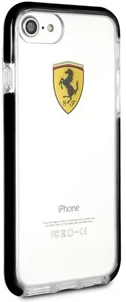 FERRARI kietas dėklas FEGLHCP7BK IPHONE 7 / 8 TRANSPARENT
