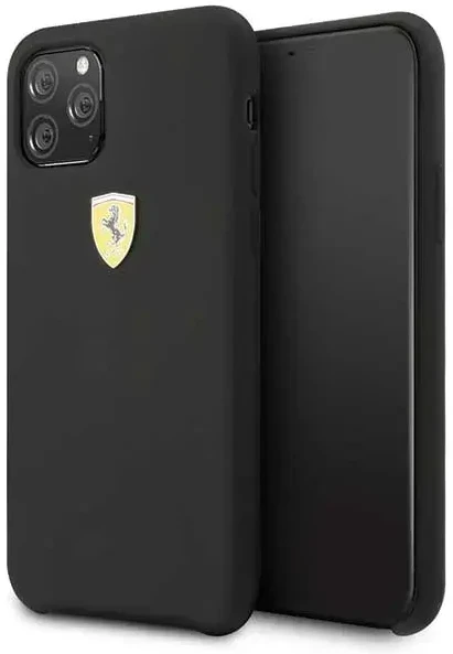 Ferrari Silicone silikoninis telefono dėklas iPhone 11 Pro Max, juodas