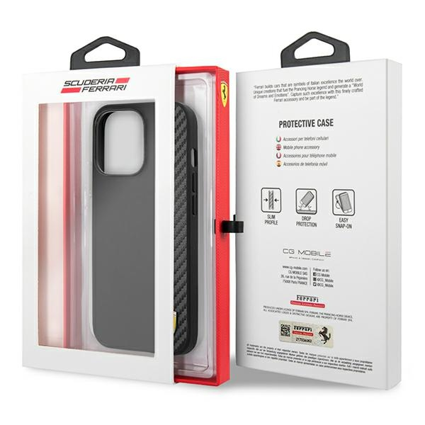 Dėklas Ferrari FESAXHCP13LBK, skirtas iPhone 13 Pro/13, juodas