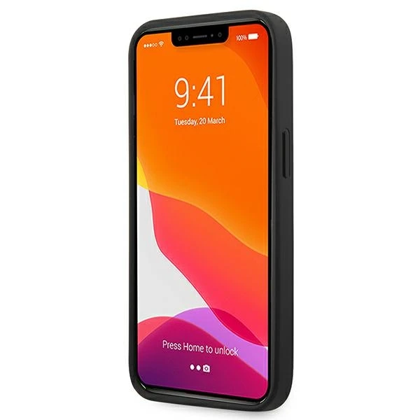 „Ferrari FESAXHCP13XBK iPhone 13 Pro Max“ 6,7 colio juodas kietas dėklas „On Track Carbon Stripe“