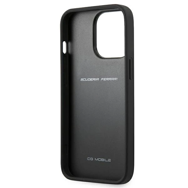 „Ferrari FESAXHCP13XBK iPhone 13 Pro Max“ 6,7 colio juodas kietas dėklas „On Track Carbon Stripe“