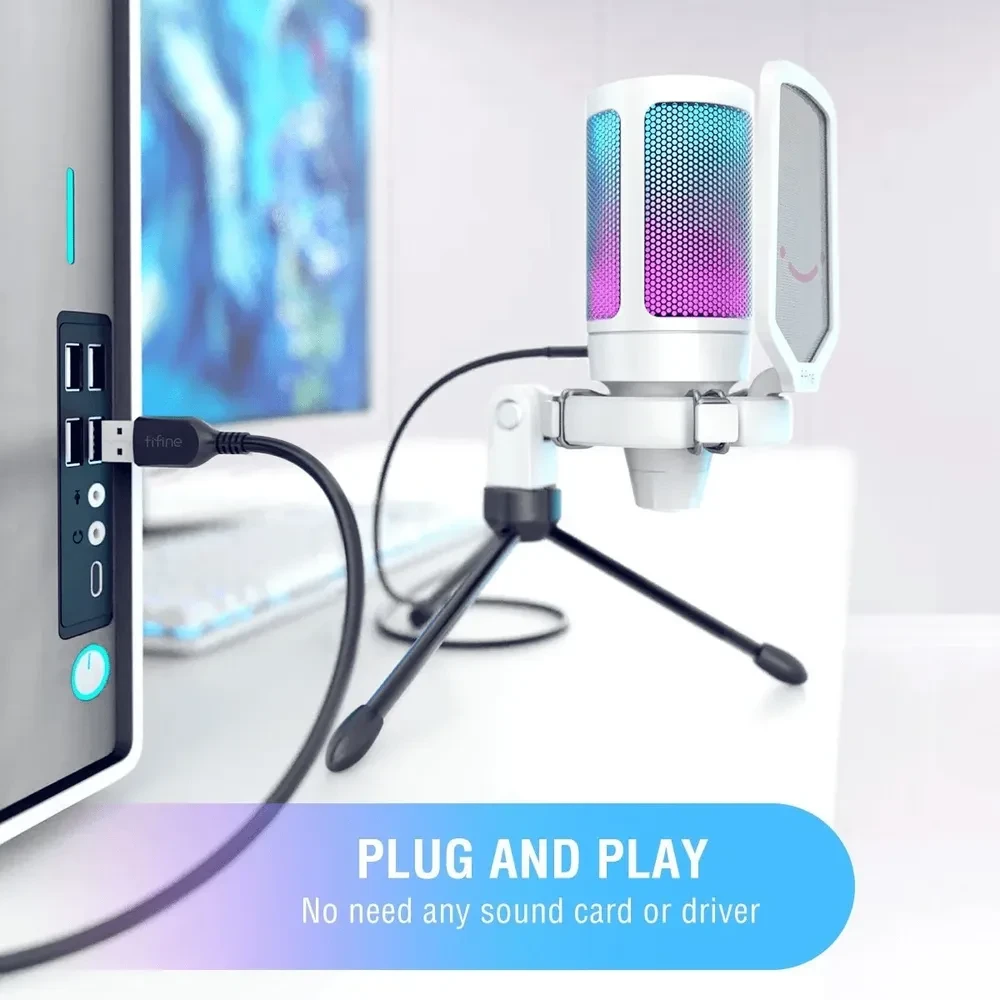 Fifine AmpliGame A6V RGB Baltas