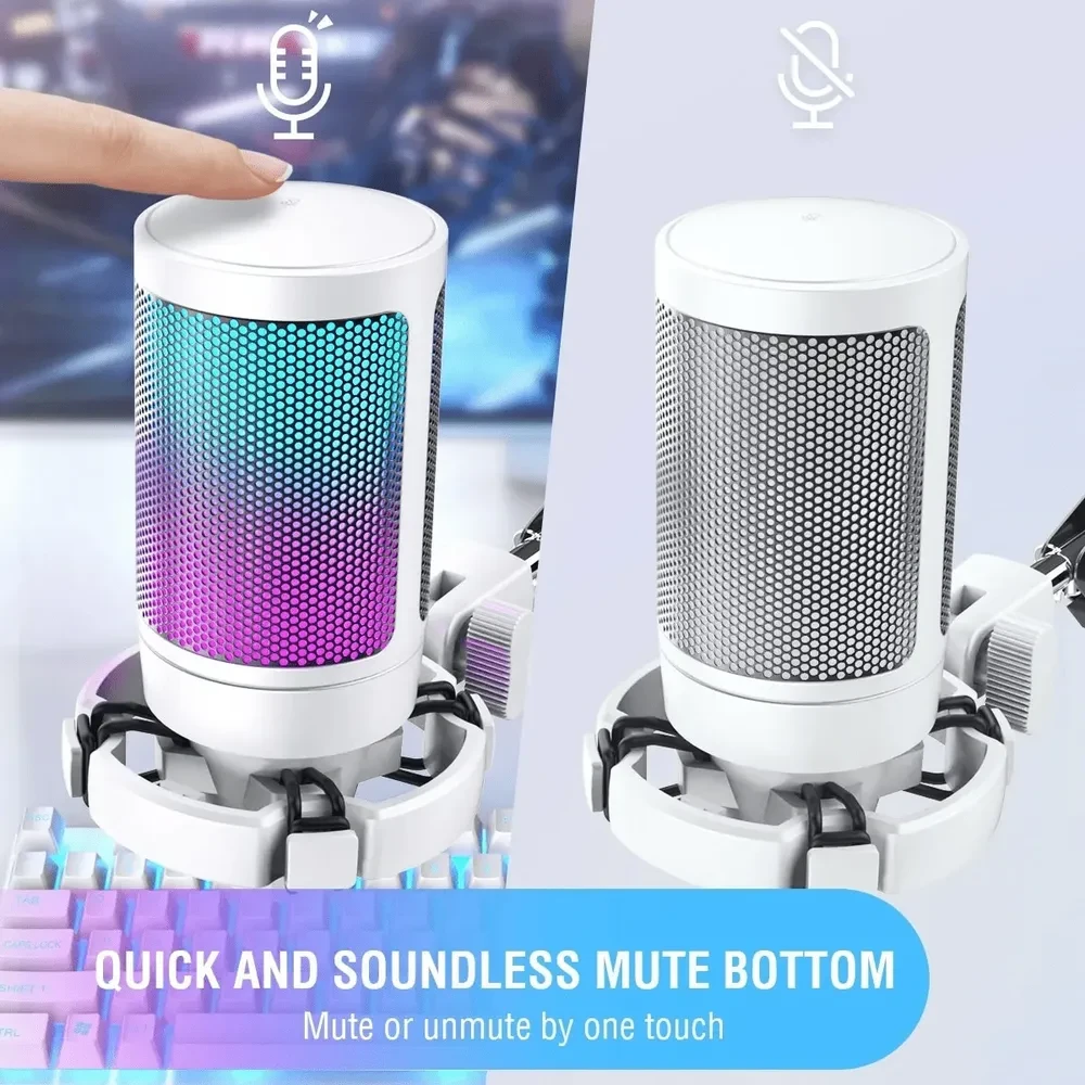 Fifine AmpliGame A6V RGB Baltas