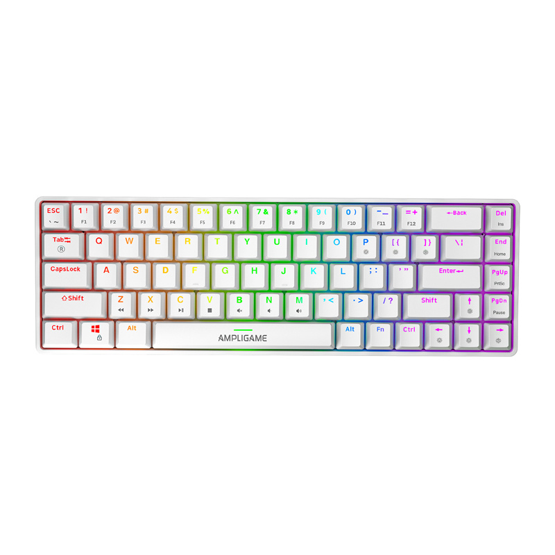 Fifine GK1W mechancial klaviatūra, 65% RGB (baltas)