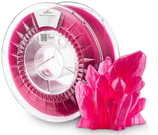 Spectrum PLA Crystal siūlas 1.75mm 1kg - Frozen Berry