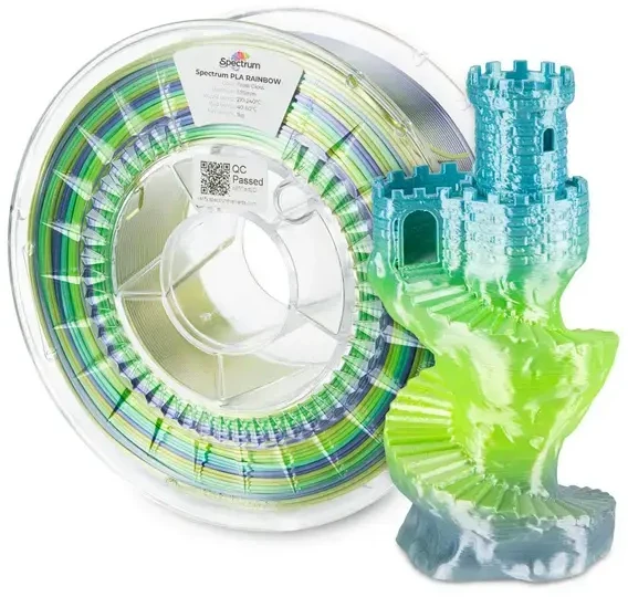 3D plastikas PLA silk Rainbow FROST GLOSS 1kg SPECTRUM