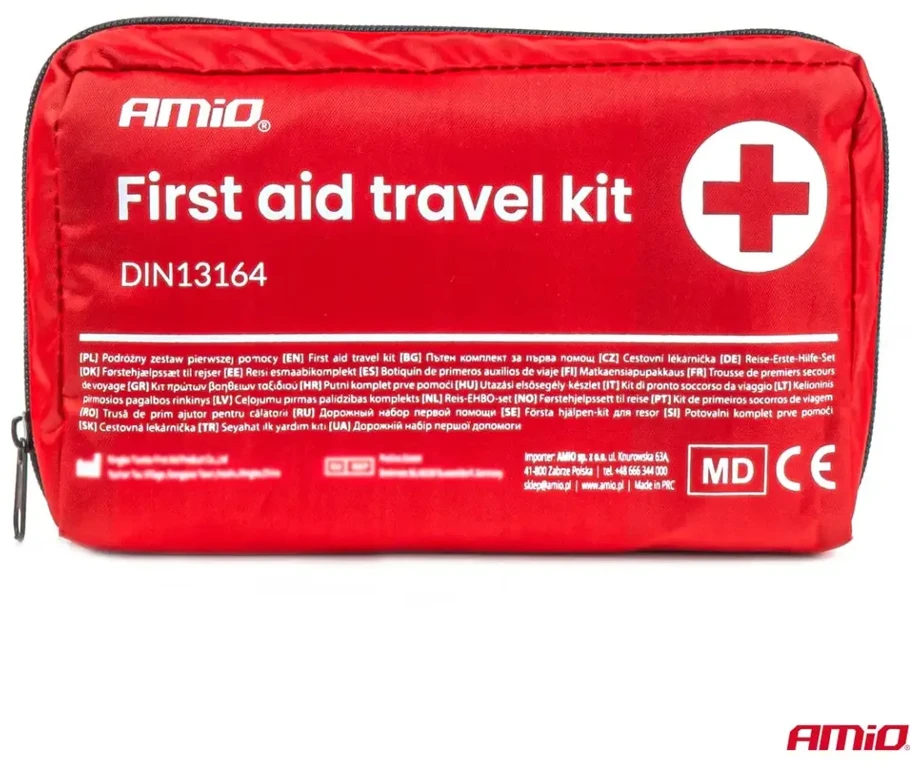 Automobilinė vaistinėlė dėkle DIN13164 amio-05013