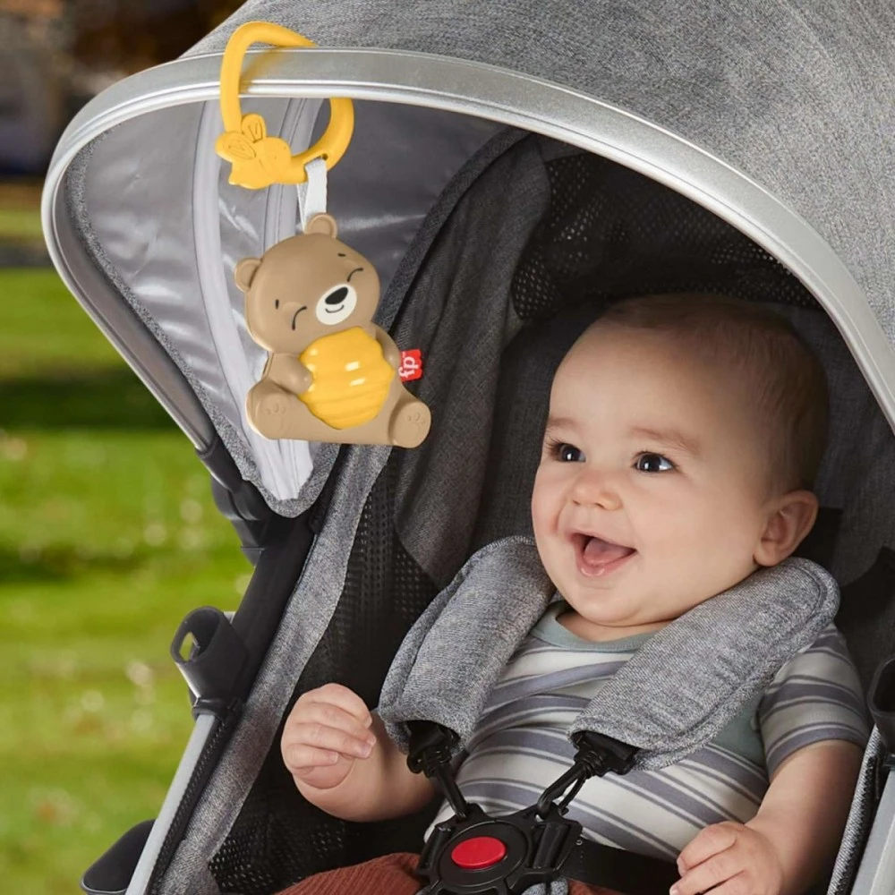 Fisher Price meškiukas vežimėlyje