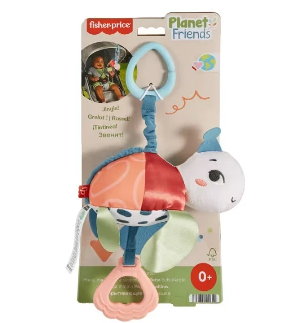Mattel Planet Friends Sea Me Bounce vėžlys vežimėlio kabykla