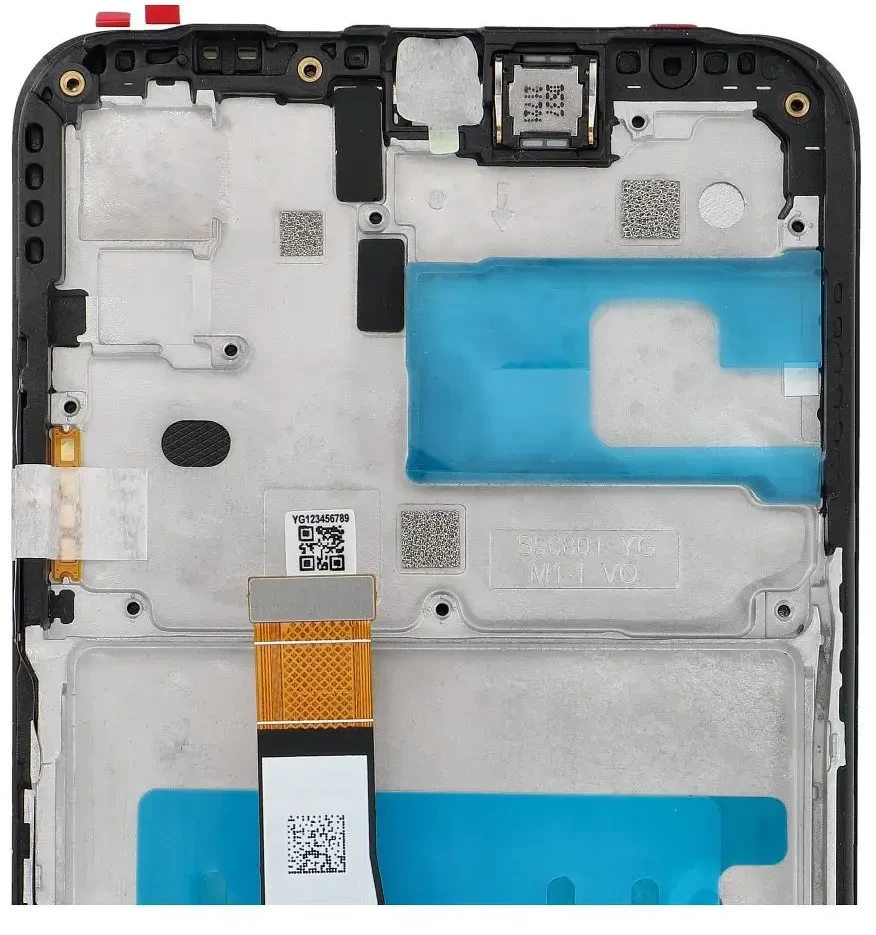 FixCell LCD ekranas, skirtas SAMSUNG A22 5G OEM rėmeliui su komponentais