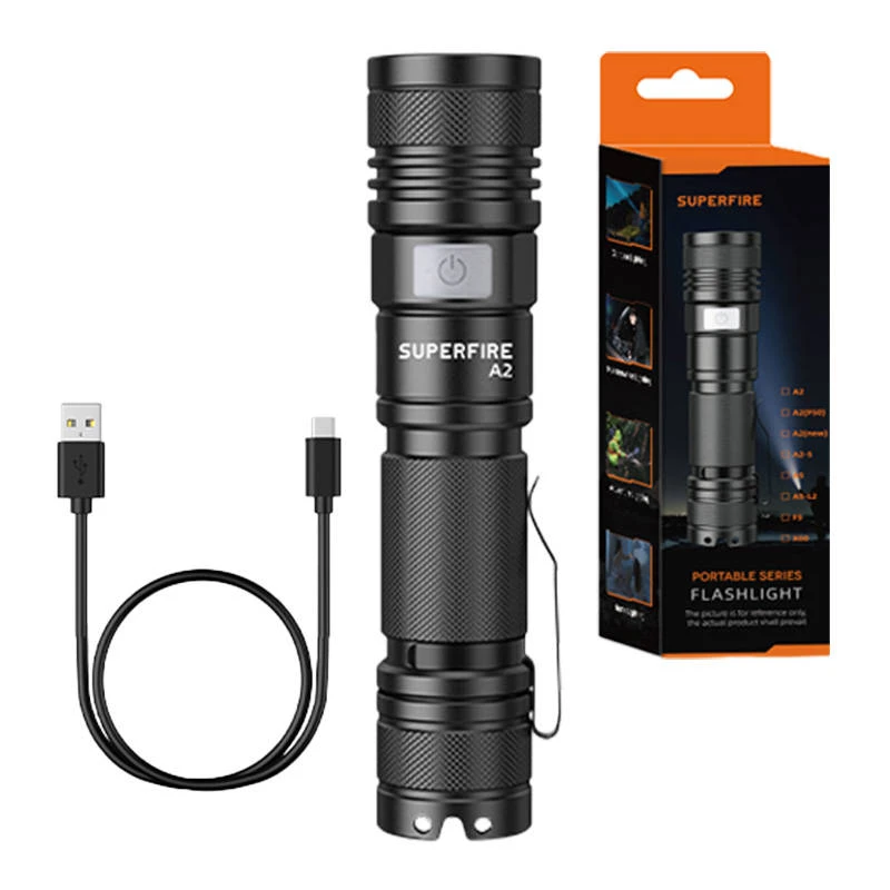 Superfire Supfire žibintuvėlis A2 USB ZOOM 950lm 200m