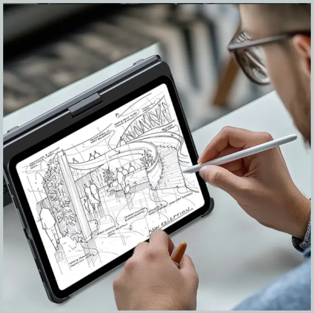 „Typecase Flexbook Touch“, skirtas „iPad 11“ (A16) 2025 / „iPad 10.9“ 2022, rožinis