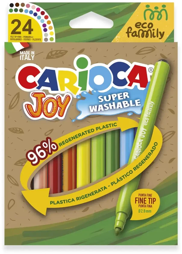 Flomasteriai CARIOCA JOY ECOFAMILY, 24 vnt.