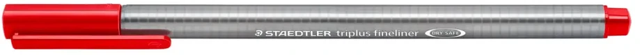 Vienkartinis rašiklis STAEDTLER TRIPLUS FINELINER 334, 0,3 mm, raudona