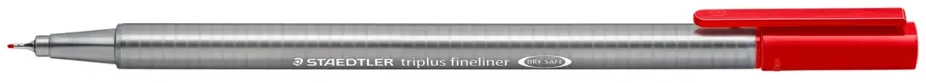 Vienkartinis rašiklis STAEDTLER TRIPLUS FINELINER 334, 0,3 mm, raudona
