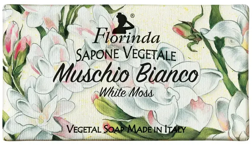 La Dispensa Florinda muilas augalinis, rankų darbo, parfumuotas, Baltojo muskuso aromato, 100 g