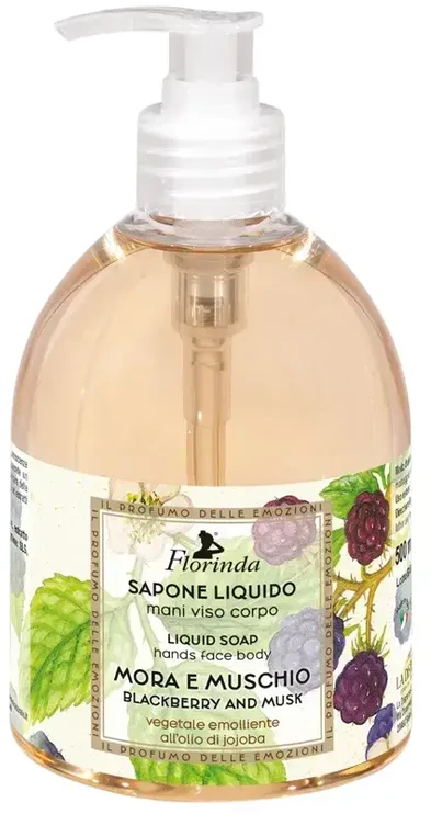 Florinda Blackberry & Musk Musk Cleansing & Softening Liquid Soap Hands & Face & Body, 500 ml