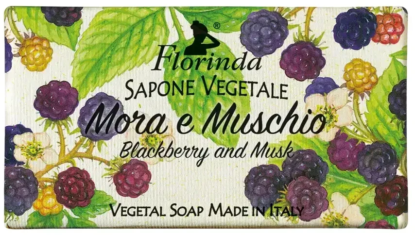 Florinda Blackberry & Musk Vegan Hydrating Scented Soap Bar Body, 100 g