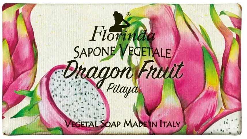Florinda, Dragon Fruit, Vegan, Hydrating & Cleansing, Fruity, Scented Soap Bar , Hands & Body, 100 g