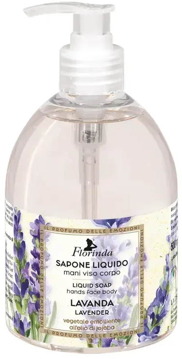 Florinda Lavender Floral Cleansing Liquid Soap Face Body & Hands, 500 ml