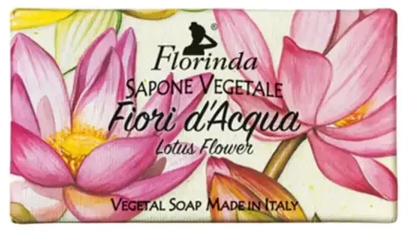 Florinda Lotus Flower Vegan Hydrating Scented Soap Bar Body, 100 g