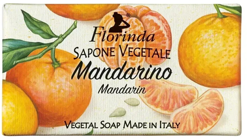 Florinda Mandarin veganiškas valomasis ir drėkinamasis muilas kūnui, 100 g