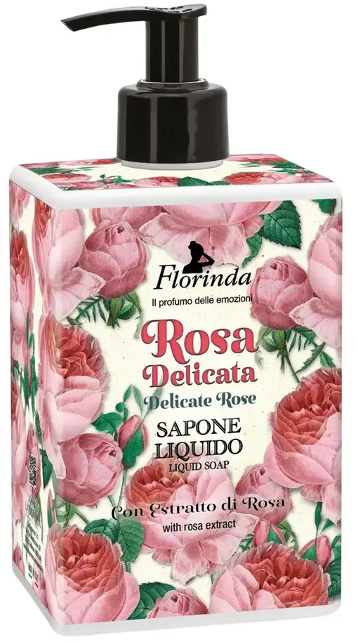 Florinda Rosa Delicata Cleansing & Softening Liquid Soap Hands & Face & Body, 500 ml