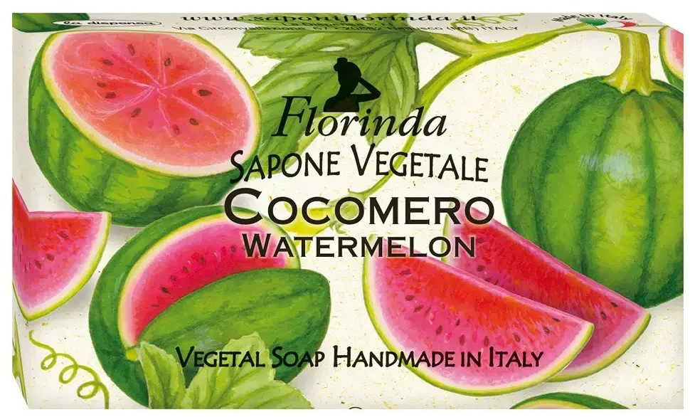 Florinda Watermelon Vegan Cleansing & Moisturising Soap Bar Body, 100 g