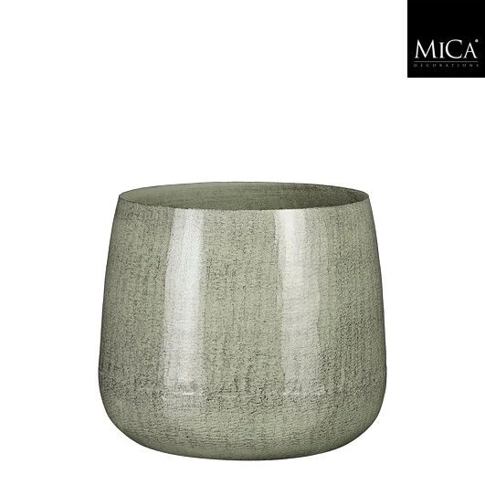 Boltze vazonas Mica Benson 1071766 metalinis Ø 12 cm pilka