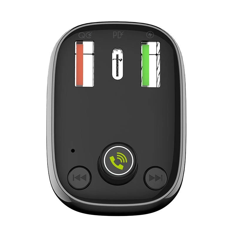 FM siųstuvas LDNIO C704Q su Bluetooth, 2x USB + USB-C, Micro SD / TF (juodas)