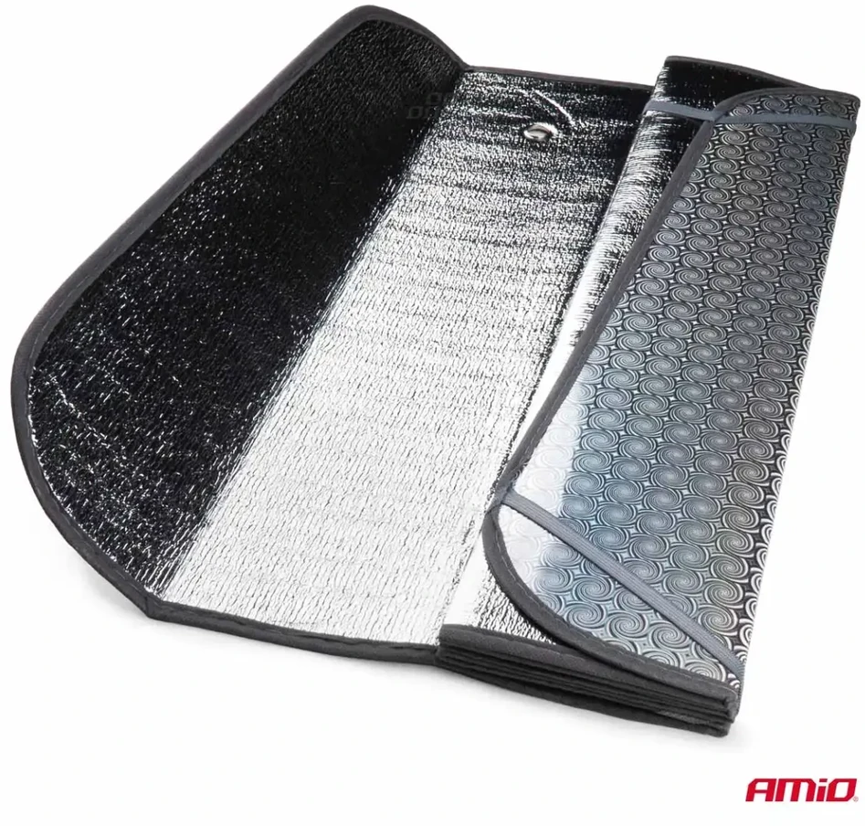 Sulankstoma saulės uždanga automobiliui 145x70 cm AMIO-04374