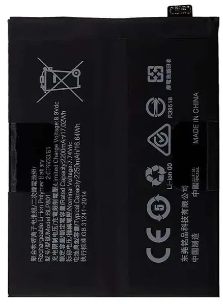 For_Oneplus BLP801 Baterija, skirta OnePlus 8T 4500 mAh ličio jonų (OEM)
