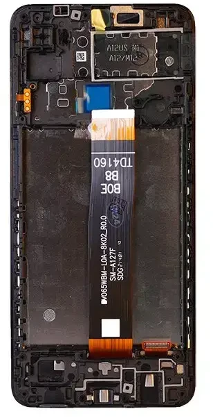 Dėklas For_Samsung LCD ekranas + jutiklinis blokas + priekinis dangtelis Samsung A127F Galaxy A12 Juodas