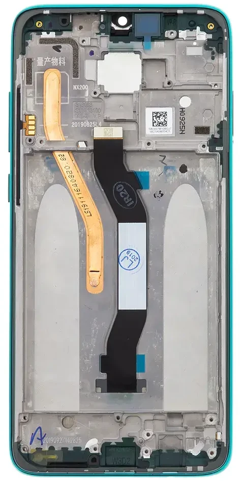 For_Xiaomi LCD Ekranas + Touch Unit + priekinis dangtelis skirtas Xiaomi Redmi Note 8 Pro Žalias