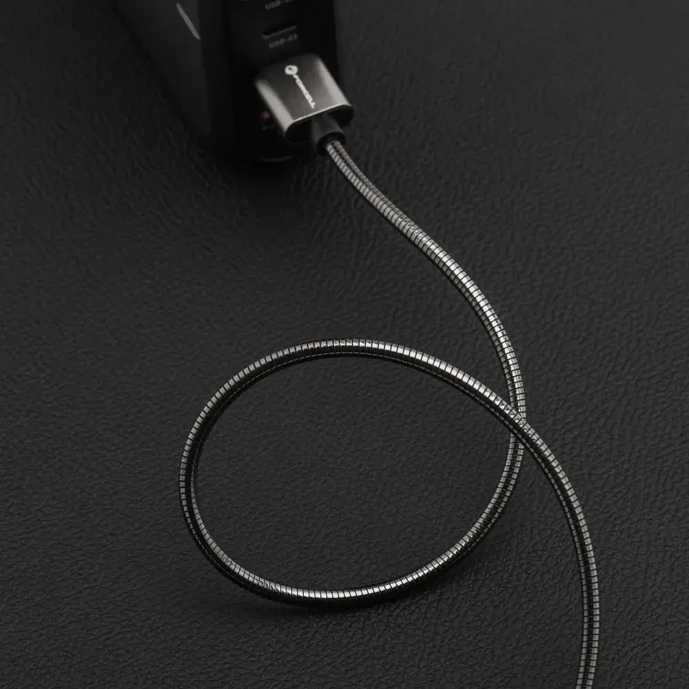 USB C į USB C laidas Forcell F-Energy QC4.0 PD 5A 100W E-Mark metalinis 2 m C239 sidabrinis