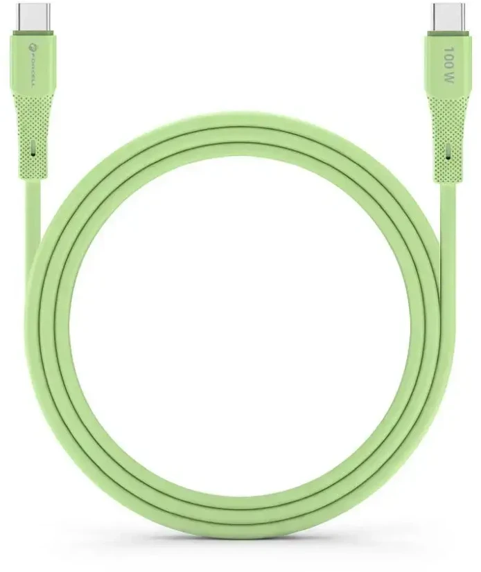 USB C į USB C laidas Forcell F-Energy QC4.0 PD 5A 100W silikoninis 1 m C347 žalias
