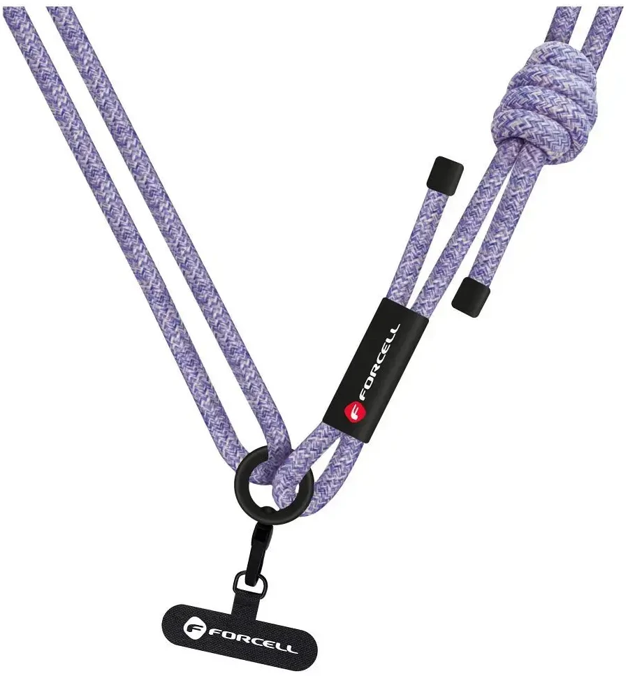 FORCELL F-DESIGN S10X165 reguliuojamo ilgio telefono virvelė (maks. 82,5 cm kilpoje) pilka violetinė