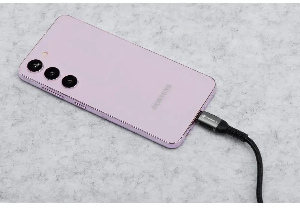 USB A į USB C laidas Forcell F-Energy QC4.0 3A 66W Cafule 0,5 m C256 juodas