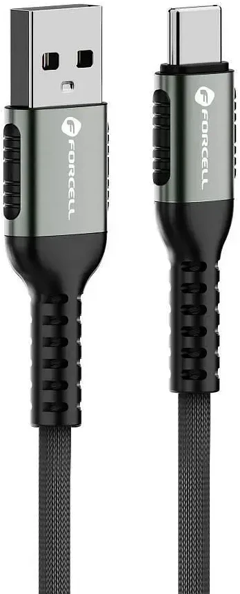 USB A į USB C laidas Forcell F-Energy QC4.0 3A 66W Cafule 0,5 m C256 juodas