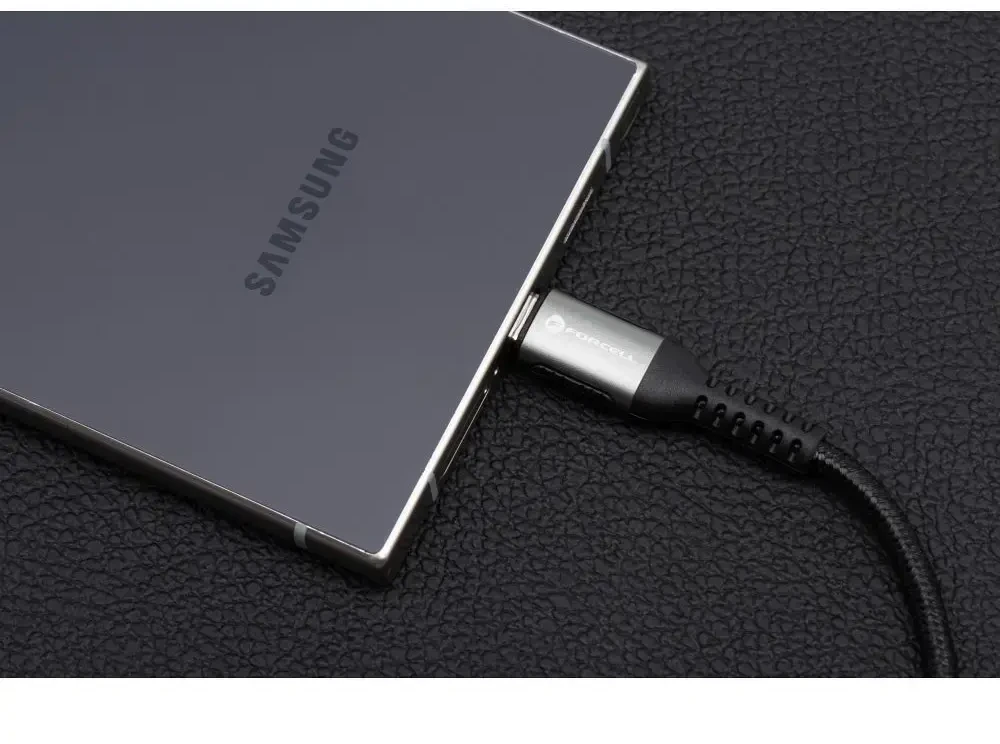 USB A į USB C laidas Forcell F-Energy QC4.0 3A 66W Cafule 0,5 m C256 juodas