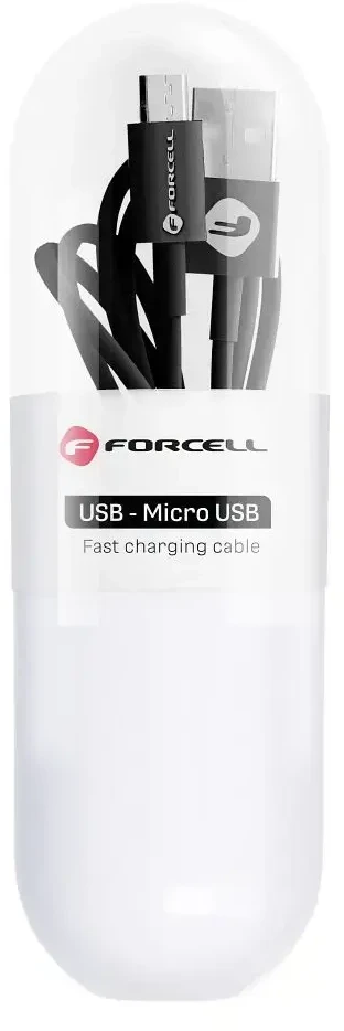 USB A tipo į Micro USB laidas Forcell F-Energy 2,4A, 1 m, C321, juodas