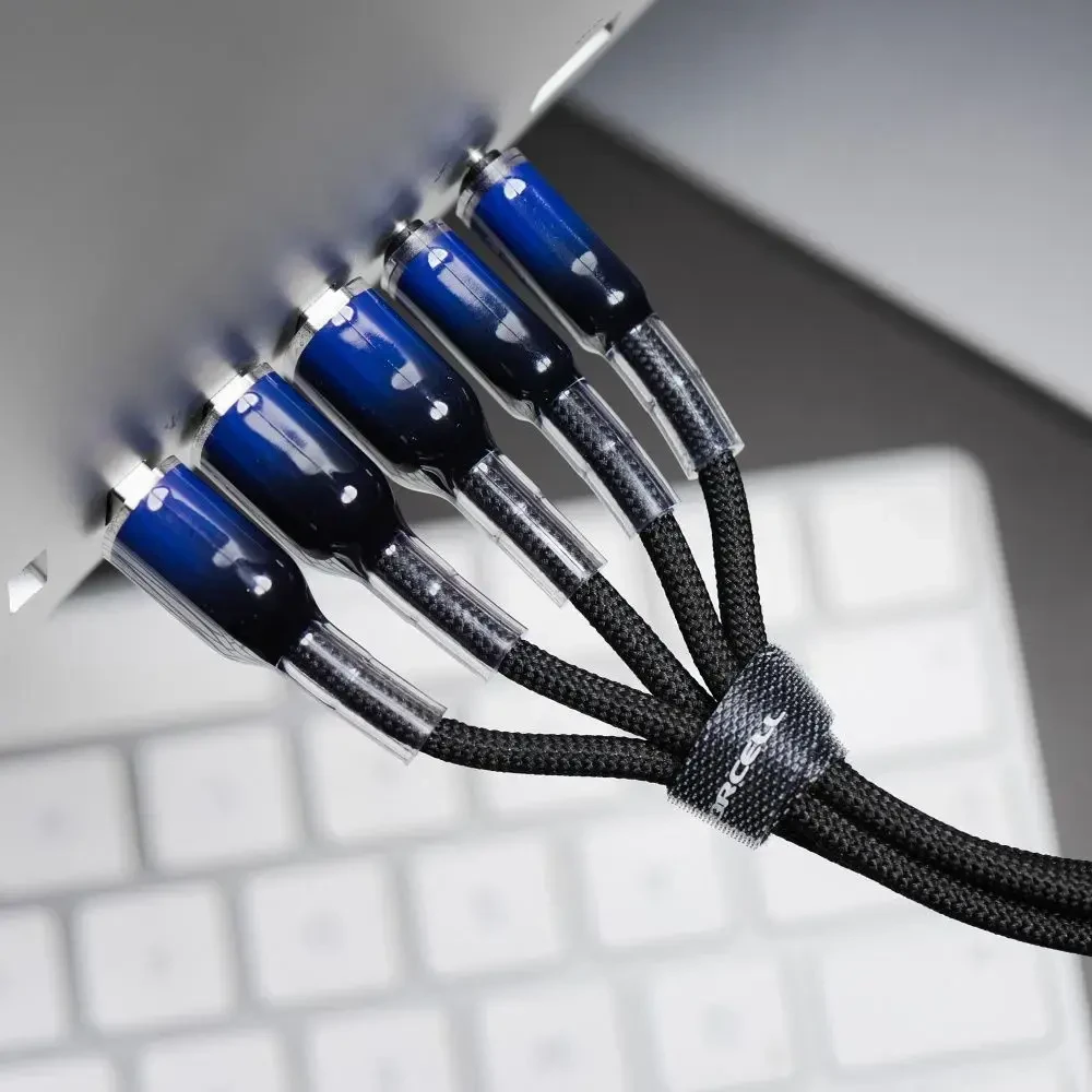 USB A tipo laidas su „Lightning“ jungtimi Forcell F-Energy 2,4A 12W gradientinis 1 m, C353, juodas