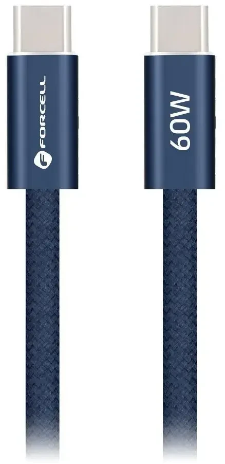 USB C į USB C laidas Forcell F-Energy QC4.0 PD 3A 60W Cafule Color 1,2 m ACYH23 tamsi mėlynas
