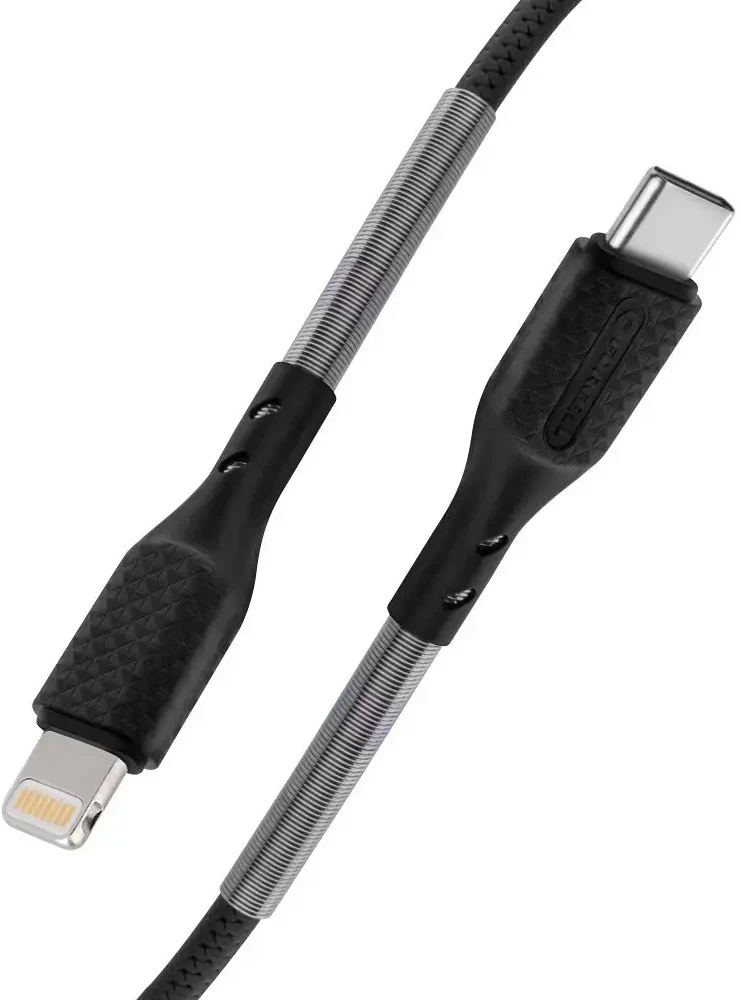 USB C - Lightning laidas Forcell F-Energy PD 3A 27W Carbon 1 m CB-01C juodas