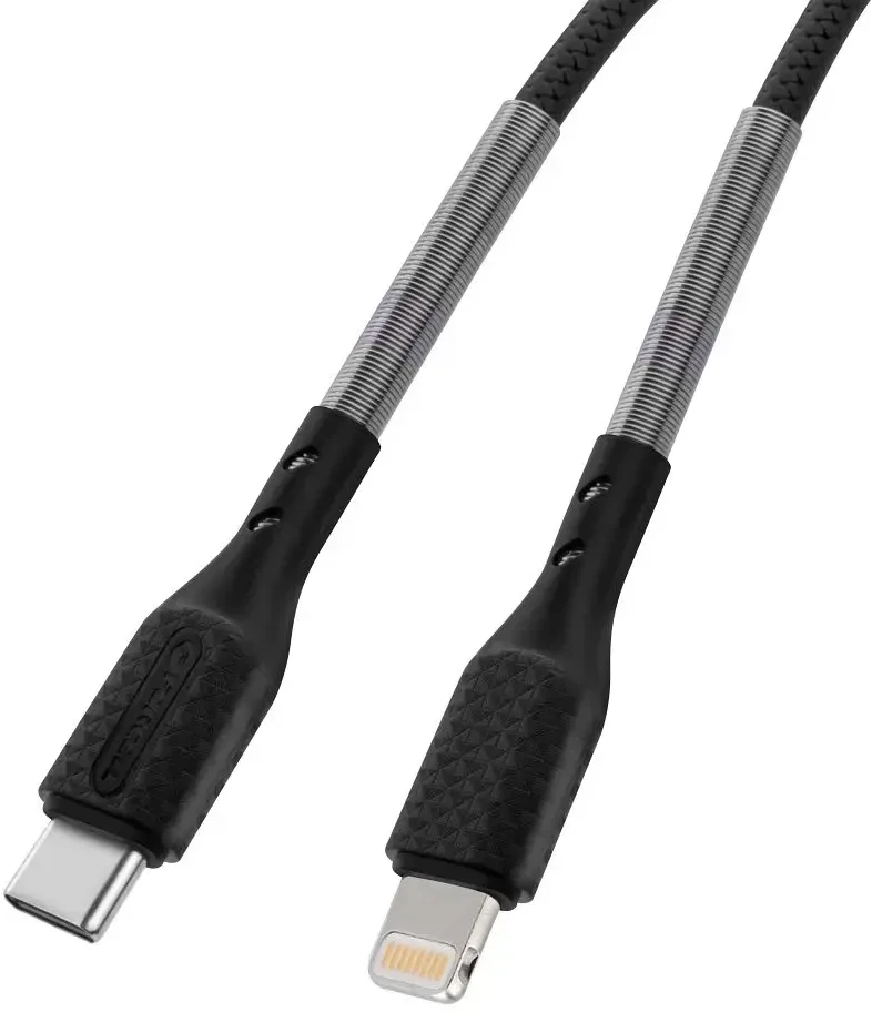USB C - Lightning laidas Forcell F-Energy PD 3A 27W Carbon 1 m CB-01C juodas
