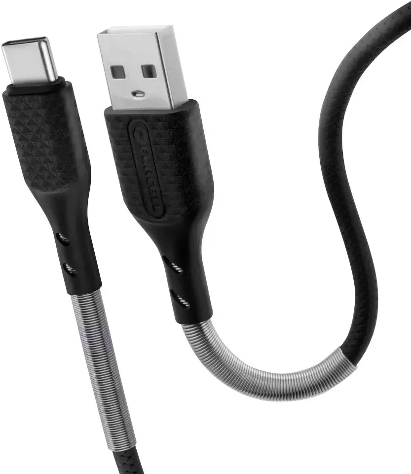 USB A į USB C laidas Forcell F-Energy QC4.0 5A 60W Carbon 1 m CB-02A juodas