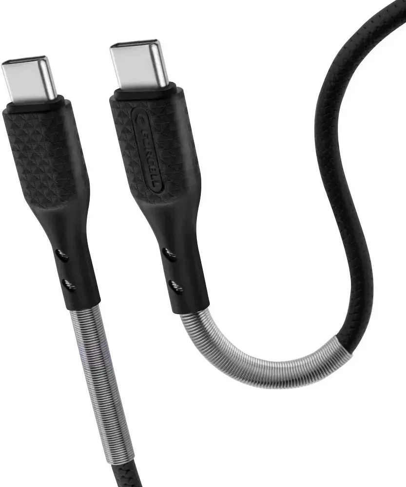 USB C į USB C laidas Forcell F-Energy QC4.0 PD 5A 66W Carbon 1 m CB-02C juodas