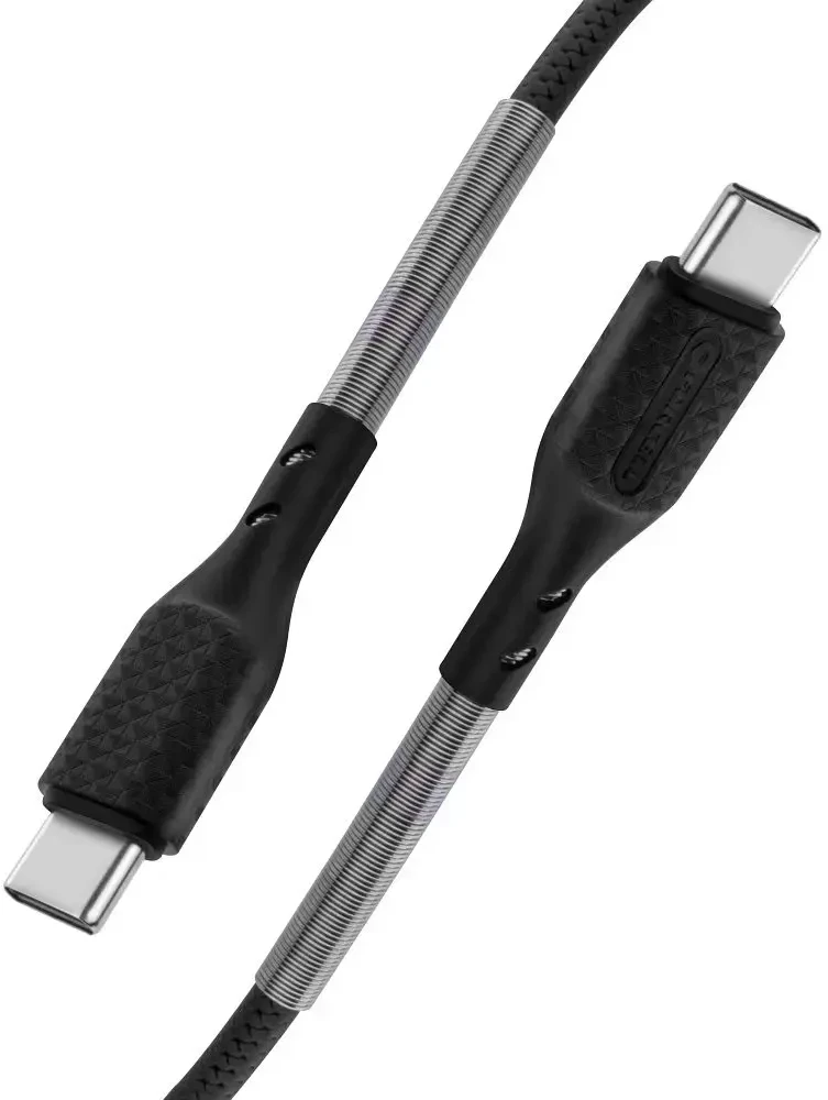 USB C į USB C laidas Forcell F-Energy QC4.0 PD 5A 66W Carbon 1 m CB-02C juodas